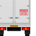 thumbnail image 2 of Caution This Vehicle Makes Wide Right Turns Vinyl Decal Sticker - Many Colors & Sizes - Wide Turn Sign Truck Safety Markings for Dry Van and Reefer Trailers Truck Decals & Markings (8" x 5", Red), 2 of 8