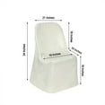 thumbnail image 2 of Efavormart Ivory Linen Polyester Folding Chair Cover Dinning Chair Slipcover For Wedding Party Event Banquet Catering, 2 of 7