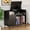Black, variant on Toauuo 27.6" Record Player Stand with Adjustable Shelves - Holds 350+ Vinyls, Media Console with Speaker Shelf & 2 Drawers, Turntable TV Stand for Living Room Bedroom