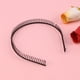 thumbnail image 4 of Diadema de aro para el cabello con peine de dientes de metal para mujer (negro), 4 of 5