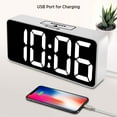 thumbnail image 6 of DreamSky Large Digital Alarm Clock for Visually Impaired - 8.9 Inches Big Electric Clock for Bedroom Jumbo Number Display Fully Dimmable Brightness Dimmer USB Ports 12/24H Adjustable Alarm Volume, 6 of 8