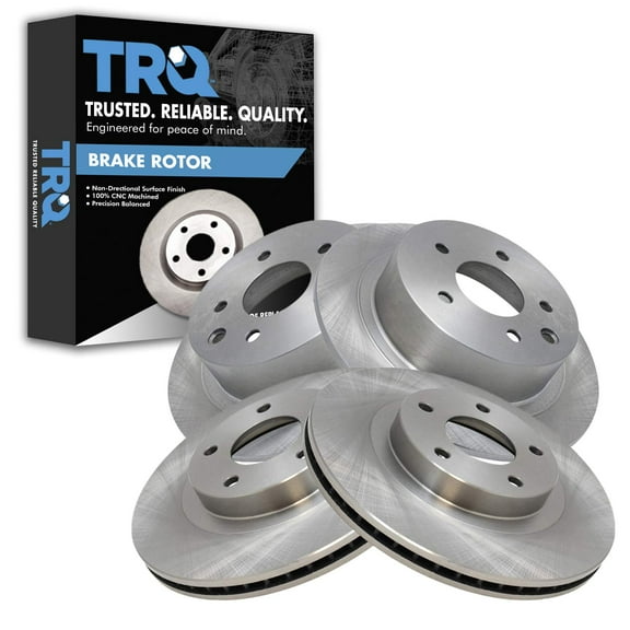 TRQ Front and Rear Brake Rotors Set Fits Select 2002-2006 Nissan Altima
