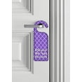 thumbnail image 2 of Do Not Disturb Door Knob Hanger Sign - Purple Geometric, 2 of 3