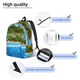 thumbnail image 3 of Balery Island And Coral Reef Mochila Clásica Impresa Básica para Viaje, Mochila Escolar Resistente al Agua, Mochila de Lona con Correas Ajustables-Small, 3 of 5