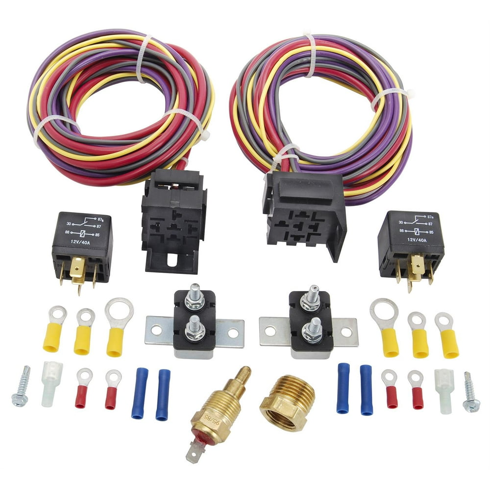 JEGS 10571 Dual Fan Wiring Harness & Relay Kit - Walmart.com - Walmart.com