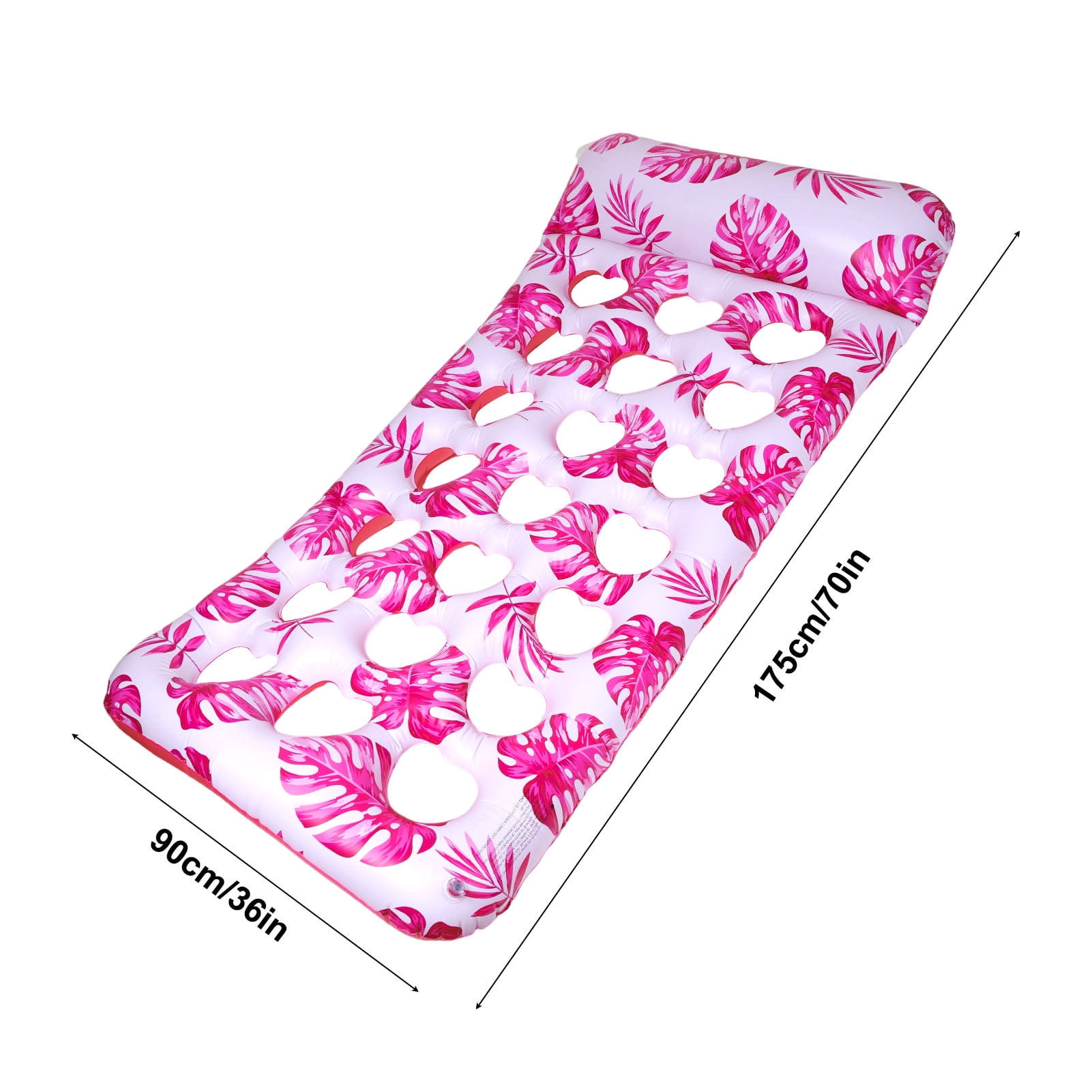Hengguang 2Packs Inflatable Pool Float Lounger, 70" x 36" Pool Floaties Sun Tanning Bed Float with Headrest for Adults, Floating Mat Pool Lounge Raft Floaty for Swimming Pool Party Cool Water Fu