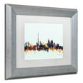thumbnail image 3 of Trademark Fine Art "Toronto Canada Skyline Blue" Canvas Art by Michael Tompsett, White Matte, Silver Frame, 3 of 4