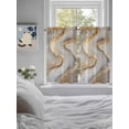 thumbnail image 4 of Kitchen Curtains 45 Inches length, Yellow Grey Ombre Window Treatment Curtain Drapes, Modern Marble Ink Painting Art Lightweight Window Panels for Living Room Bedroom, 52"x45", 2 Panels, 4 of 7