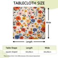 thumbnail image 2 of Floral Elastic Square Tablecloth, 34x34 Inch Fitted Table Cover with Waterproof Polyester for Indoor Outdoor Dining or Coffee Table, 2 of 6