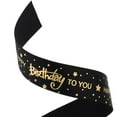 thumbnail image 2 of Happy Birthday Ribbons DIY Gift Wrapping for Cake Ribbons Happy Birthday Ribbons Satin Ribbon Cake Box Flowers Black 20Yard, 2 of 9