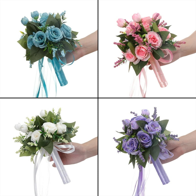 Satin Ribbon 2PCS Flower Ribbon For Bouquet Bow Making Floral