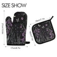 thumbnail image 2 of Yayeee Oven Mitts and Pot Holder Set of 2 Heat Resistant Kitchen Gloves Baking Hot Pad, Gothic Floral Print, 2 of 5