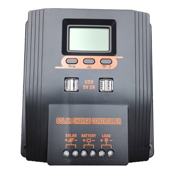 MPPT/PWM Solar Charger Controller 60A Solar Panel Regulator LCD Display Various Load Control Modes