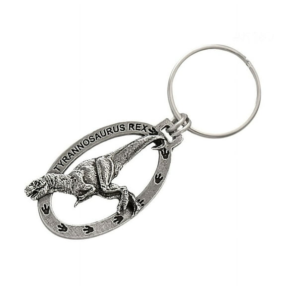 T-Rex Full Body Keychain, Dinosaurs, Tyrannosaurus Rex, Fossils, Bones, Key Fob, Key Ring, Keys, Zipper Pull, Luggage Tag, Backpack, Pewter, Over 300 Keychains Designs, Handmade in the USA A180KC