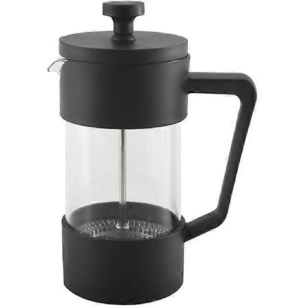 French press coffee maker and tea maker, thickened borosilicate glass coffee press rust and dishwasher safe, black