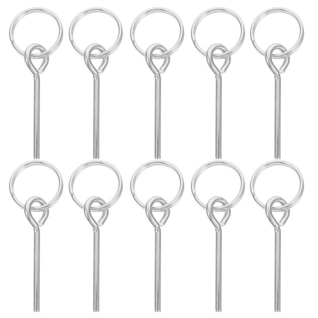 Miangastore Anneau de Tente de Remplacement 10 Pcs Anneau d'Aiguille Unique Connecteurs de Mât de Tente Kit d'Accessoires de Réparation de Tente de Camping en Plein Air Randonnée Voyage Argent