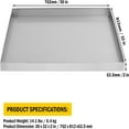 thumbnail image 3 of Ataucjin Washing Machine Pan 32" x 30" x 2" Heavy Duty 304 Stainless Steel Washing Machine Tray with 4 Pcs Anti-Vibration Washing Machine Feet, Washer Pan, No Hole, 3 of 9