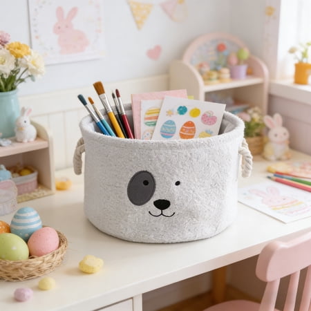 Homekingdee Foldable Storage Basket Polyester Fabric – Home Organization with Handles for Clothing Toys Miscellaneous Storage and Decoration