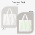 thumbnail image 2 of Rocae Pistachio Green Checkboard or Plush Underarm Bag White Furry Purse Handbag for Autumn and Winter, 2 of 7