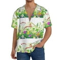 thumbnail image 3 of KLL Plants and Insects Print Men's Shirt Short Sleeve Button Down Summer Cuba Beach Shirts- XX-Large, 3 of 7