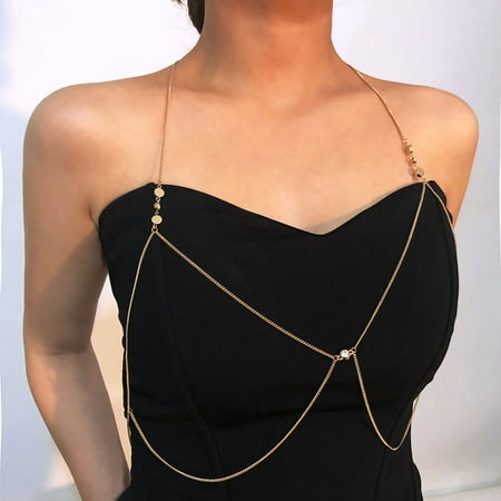 Sexy and simple fringed body dress chains