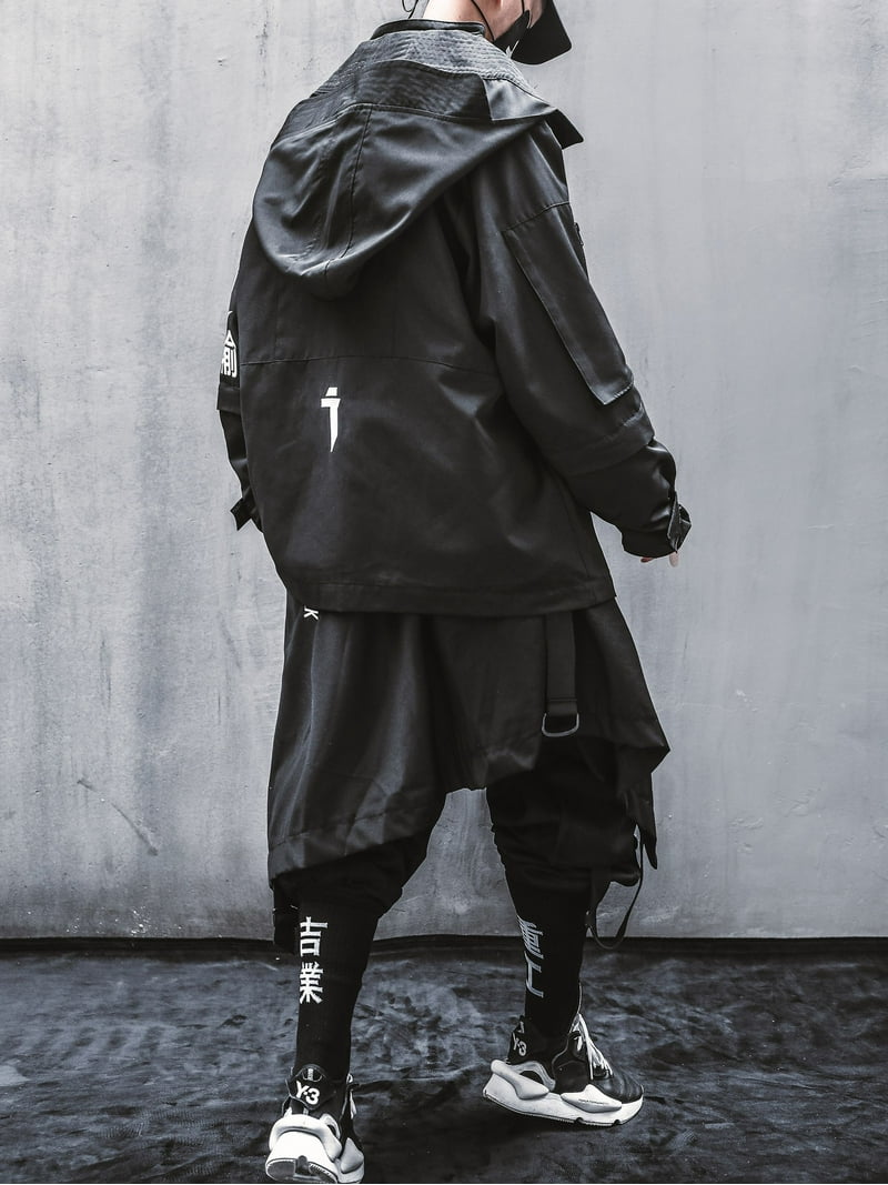 Niepce Inc Japanese Streetwear Zip Up Hooded Black Men's