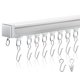 thumbnail image 1 of Juego de riel de techo para cortina blanco 14,4 pies a 18 pies montaje en techo longitud ajustable barras para cortinas con clips y ganchos, 1 of 7