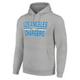 thumbnail image 2 of Unisex Starter Heather Gray Los Angeles Chargers Team Mesh Print Graphic Tri-Blend Pullover Hoodie, 2 of 3