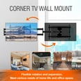 thumbnail image 4 of Long Arm TV Wall Mount for 37-75 Inch TV, 47” Extra Long Articulating Arm Full Motion TV Mount, Corner TV Bracket Swivel and Tilt Fits, Max VESA 600x400mm, 99 lbs. Loading, 16”,18”, Studs, 4 of 6