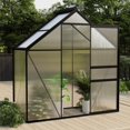 thumbnail image 1 of vidaXL Greenhouse Anthracite Aluminium 1.33 m², 1 of 5