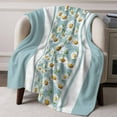 thumbnail image 3 of Throw Blanket for Couch Blue Daisy Soft Fleece Flannel Blankets Cozy Lightweight Blanket for Home Sofa Living Room Watercolor Flowers Bed Throws 40" x 60", 3 of 9