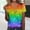 Multicolor, variant on Rezuofi 1 Pcs Pride Shirt for Women Rainbow Graphic T-Shirt Equality Tee Summer Short Sleeve V Neck Tops