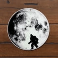 thumbnail image 2 of Funny Glow In The Dark Bigfoot Full Moon Metal Sign Walking Glowing Sasquatch Man Cave Home Wall Decor, 2 of 5