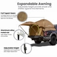 thumbnail image 7 of Savvycraft Pickup Truck Bed Tent for Full Size Truck 5.5'-5.8' Bed, Waterproof P3000mm 2-Person Double Layer Truck Bed Tent Camping Tent, Expandable Awning, Rainfly, Storage Bag Included Brown, 7 of 7
