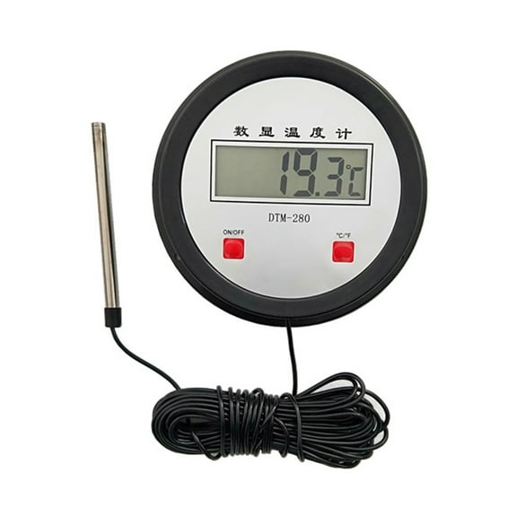 T-HOTLYST ABS Industrial Thermometers With Extended Probe For Monitoring Equipment Laboratory Research For Engineers Technicians