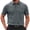 C167/Blue, variant on Mens T Shirts Solid Color Ice Silk Short Sleeve Tee Casual Fashion Button Down Collar Breathable T-Shirt For Casual Wear