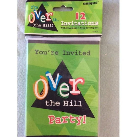 Over the Hill 'Over It' Invitations w/ Envelopes (12ct)