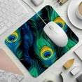 thumbnail image 2 of Peacock Feathers Gaming Mouse Pad Desk Mat Desk Pad, Non-Slip Rubber Bottom, Printed, Square 8.3x9.8 Inch - Suitable for Office and Gaming, 2 of 6