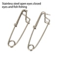 thumbnail image 2 of Yuarrent Clips de palangre de pesca de acero inoxidable, colgador portátil, conector giratorio a presión, depósito al aire libre, lago de Pescar, 2 of 6
