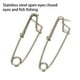 thumbnail image 2 of Soidarity Clips de palangre de pesca de acero inoxidable, colgador de pescado, conector giratorio a presión, accesorio de actividad de lago de Pescar, 2 of 6