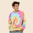 thumbnail image 3 of Dalix Astronaut Embroidered Fleece Tie Dye Wash Long Sleeve Crewneck Sweatshirt Mens in Tie Dye Rainbow S Small, 3 of 5