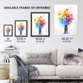thumbnail image 3 of Artery8 Rainbow Colour Flower Bouquet in Glass Vase For Living Room Large Wall Art Poster Print Thick Paper 18X24 Inch, 3 of 5