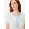 thumbnail image 4 of Free Assembly Women's Short Sleeve Tweed Sweater Tee, Midweight, 4 of 6