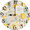 DHgf-26R, variant on Eveokoki Round Wall Clock Silent Non-Ticking Battery Operated Clock 10 Inch, Floral With Lemons Home Decor for Living Room, Kitchen, Bedroom, and Office