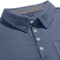 thumbnail image 6 of GrmtClth Polo Shirts for Men Work Collared Golf Shirt Loose Short Sleeve Tops Fashion with Pocket Outfit with Button Navy 3XL, 6 of 7