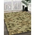 thumbnail image 3 of Ahgly Company Machine Washable Indoor Square Transitional Red Brown Area Rugs, 3' Square, 3 of 7