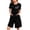 Black-robes for women, variant on Women Robe Zipper Front Short Sleeve Robes Soft Night Dress Sleepwear Zip Up Housecoat with Pockets
