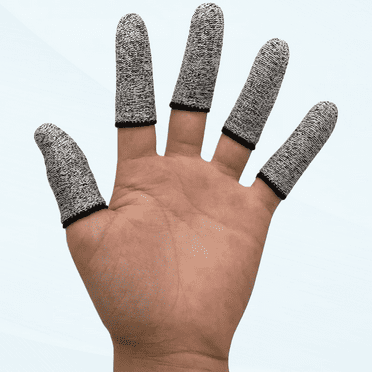 20 PCS Finger Cots Cut Resistant Protector, Finger Covers for Cuts, Gloves Life Extender, Cut Resistant Finger Protectors for Kitchen, Work, Sculpture, Anti-Slip, Reusable