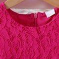 thumbnail image 6 of ZHOGXU Toddlers Kids Girls Lace Dress Summer Flying Sleeves Round Neck Solid Color Elegant Comfortable Dresses For Daily Wear And Party,Hot Pink,4-5 Years, 6 of 8