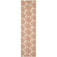 thumbnail image 4 of SAFAVIEH Courtyard Fionntan Botanical Indoor/Outdoor Runner Rug, Beige/Terracotta, 2'3" x 8', 4 of 9